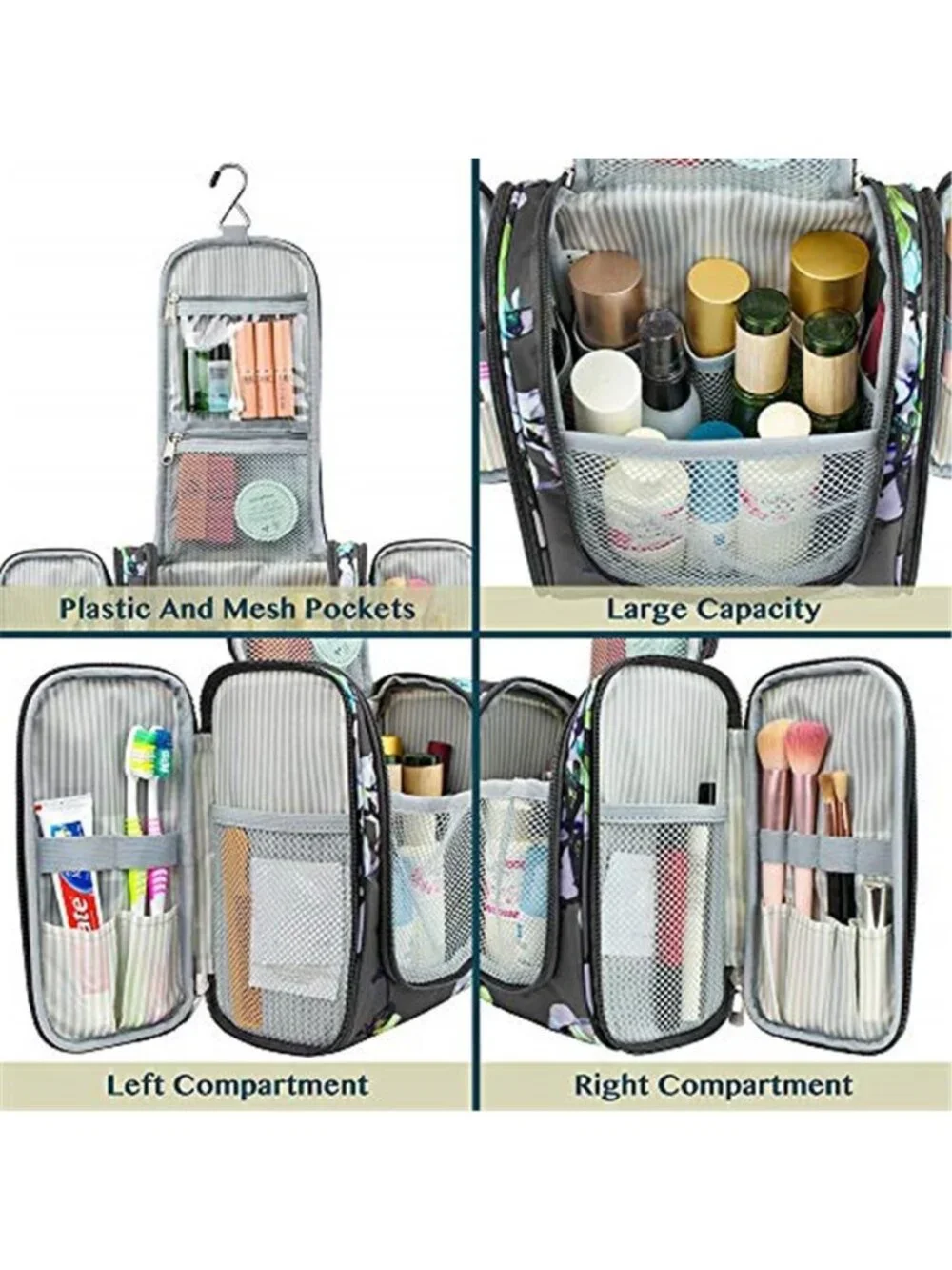 Hanging Toiletry Bag Travel Makeup Organizer Cosmetic Case Large Waterproof Bag